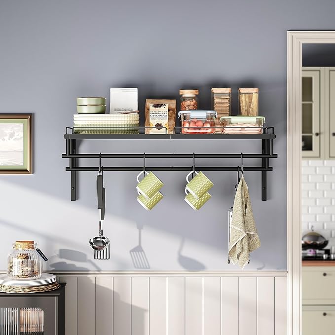 CHOEZON Hanging Pot Rack, Wall-Mounted Pot Rack, Kitchen Cookware Organizer - Image 3