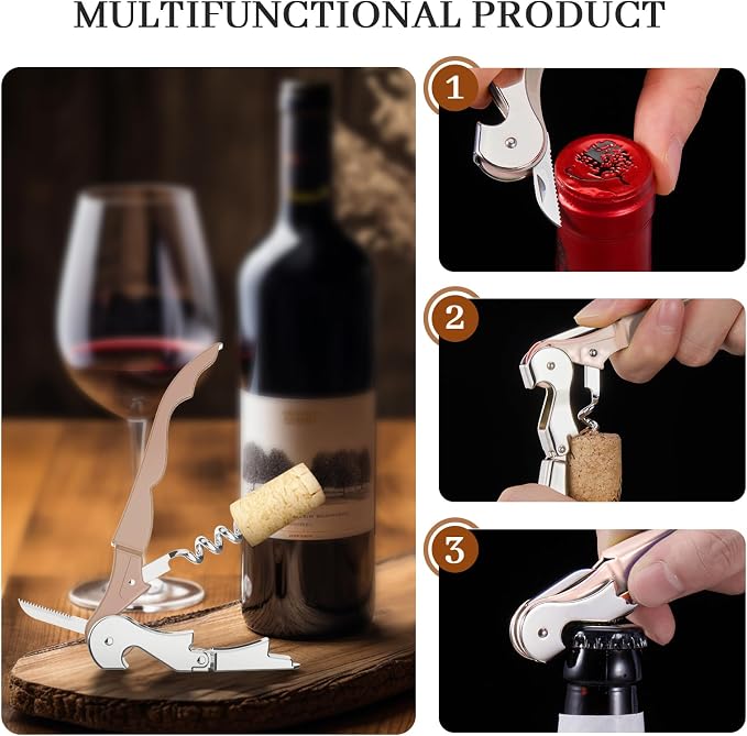 HYZ 2-Pack Wine Opener Waiter Corkscrew, Professional Wine Key - Image 6