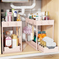 Simple Trending Under Sink Organizer 2 Pack, Sink Pull-Out Sliding Storage by SimpleTrending