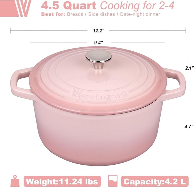 VORRINGARD Enameled Cast Iron Dutch Oven Pot - Image 2