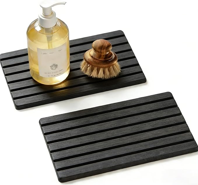 2 PCS Water Absorbing Diatomite Coasters, Stone Drying Mat by Unknown