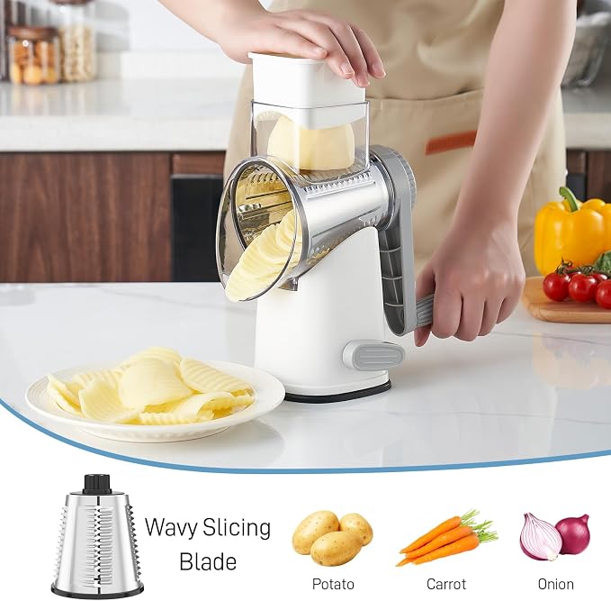 VEKAYA Rotary Cheese Grater Hand Crank - Image 6
