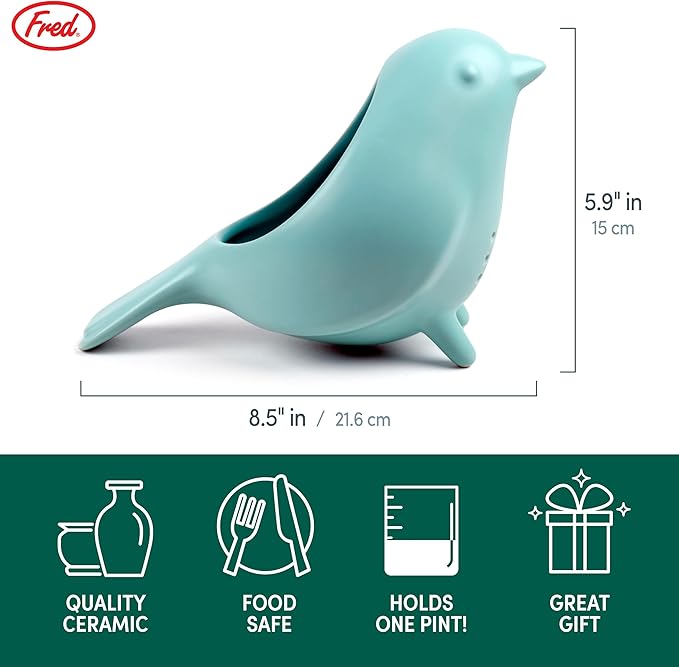 Genuine Fred BLUE BIRD Ceramic Colander, Unique Design, Berry Colander - Image 2
