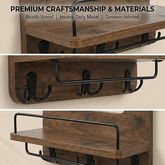 REFGY Key Holder for Wall with Shelf - Image 5