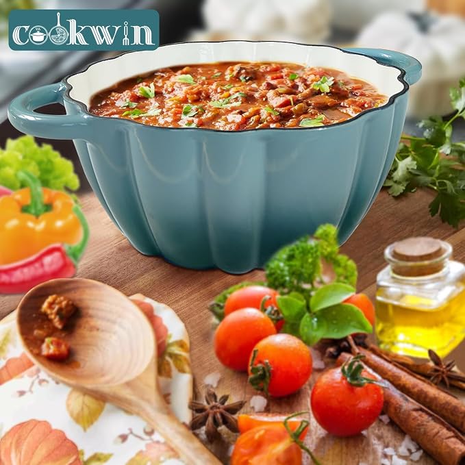 Pumpkin Enameled Cast Iron Dutch Oven - Image 7