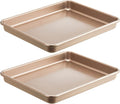 HONGBAKE 2 Pack 11 x 9 Inch Toaster Oven Pans and Trays, Small Baking Sheet Set by HONGBAKE