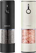Stainless Steel Rechargeable Electric Salt and Pepper Grinder Set, USB Charging by GORMODEOfficial