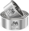 M JNGMEI 4 Pieces Stainless Steel Cookie Cutter Set Biscuit Cutter 2.25inch by MJINGMEI
