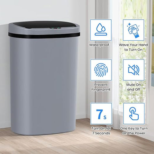 13 Gallon Trash Can | 50L Sensor Automatic Kitchen Trash Can - Image 2