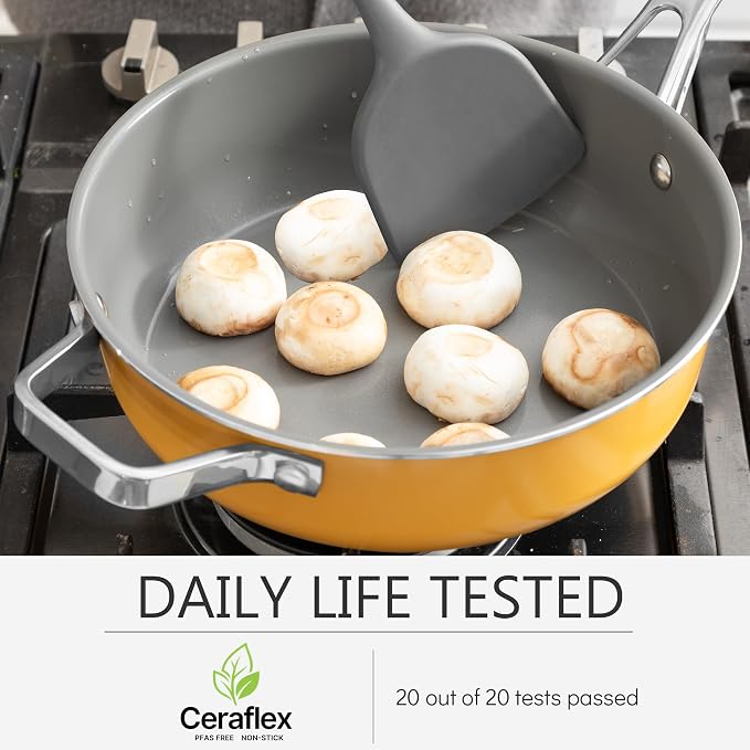 10-Inch Ceramic Non-Stick Cookware Set, 8-in-1 Multifunctional Cookware - Image 4