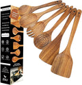 6-Piece Teak Wooden Cooking Utensil Set – Wooden Spoons & Spatulas by Zuli