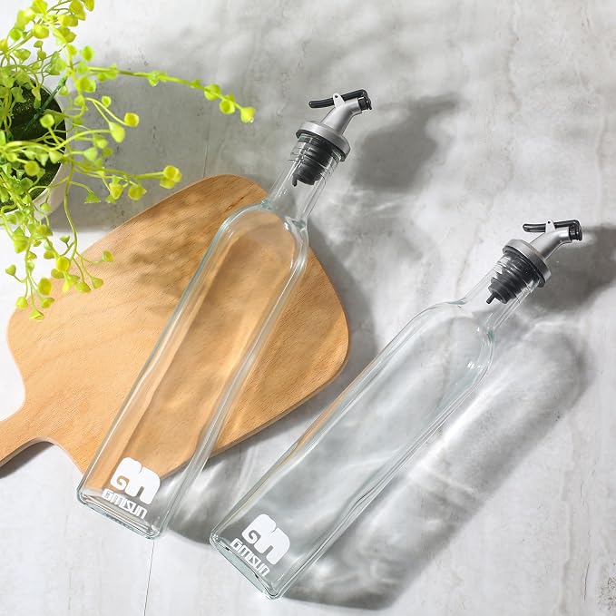 gmisun Olive Oil and Vinegar Dispenser Bottle Set, 2 Pack Oil and Vinegar - Image 8