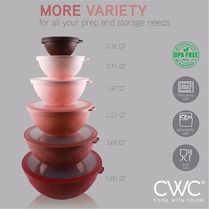 COOK WITH COLOR Mixing Bowls with Lids - Image 2