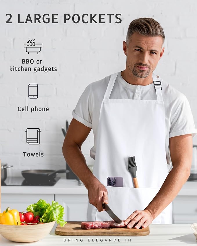 Syntus Chef Apron for Men Women Kitchen Cooking Apron - Image 7