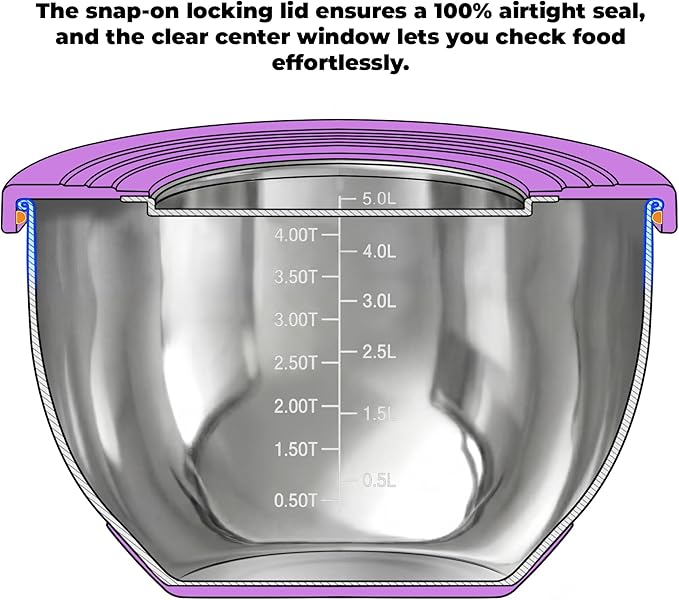 KITEISCAT Stainless Steel Mixing Bowls - Image 4