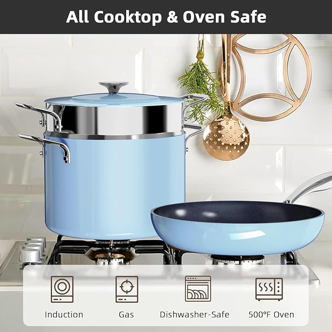 Nuwave Lux 13pc Forged Lightweight Cookware Set PFAS Free, Healthy G10 Duralon - Image 5