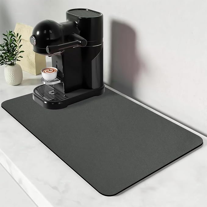 Bloss Coffee Bar Mat for Countertops, Kitchen Counter Mat, Absorbent Hide Stain by Bloss
