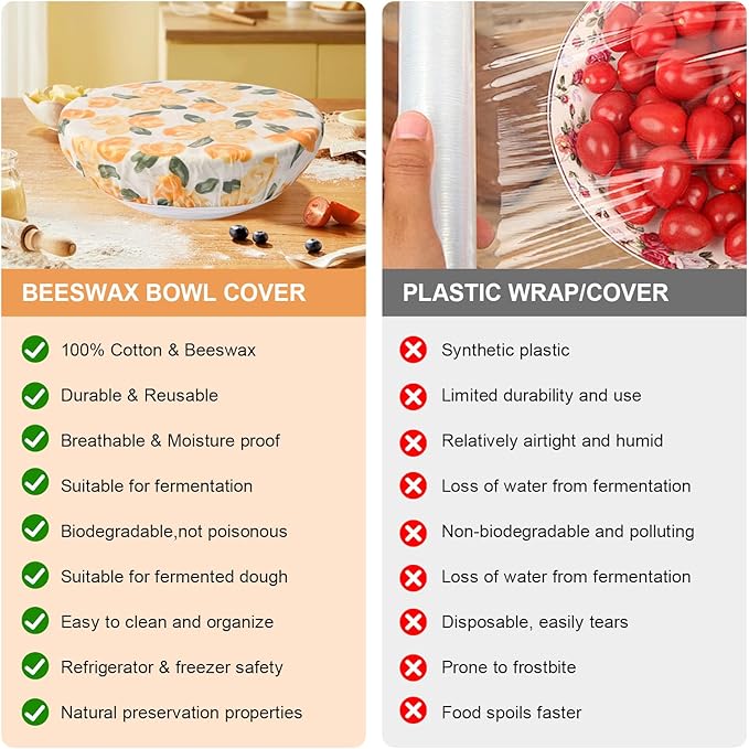 2Pcs Reusable Bowl Covers for Bread Proofing - Image 6