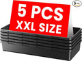 A-LuGei【XX-Large Size【5 Pcs】 Tool Box Organizer Tray Divider【Single Size】 Black by A-LUGEI