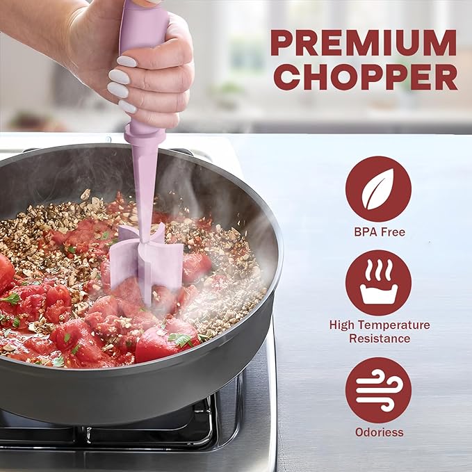 Meat Chopper, Hamburger Grinder, Premium Heat Resistant Smasher - Image 5