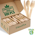 Compostable Wooden Utensils Set by Unknown