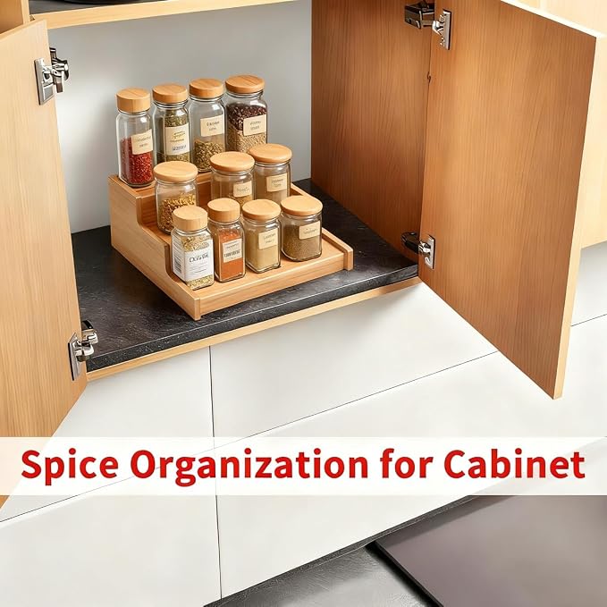JinDoWin 2 Pack Cabinet Spice Rack Organizer - Image 8