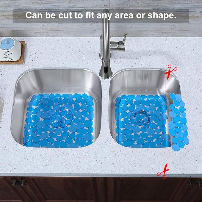 Bligli Pebble Sink Mat for Stainless Steel/Ceramic Sinks, PVC Eco-Friendly Sink - Image 4