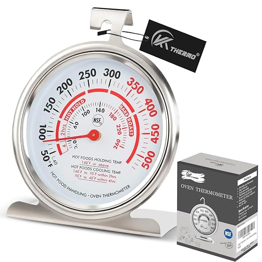 CloudHand Oven Thermometer for Gas/Electric Oven, Oven Temperature Gauge by CloudHand