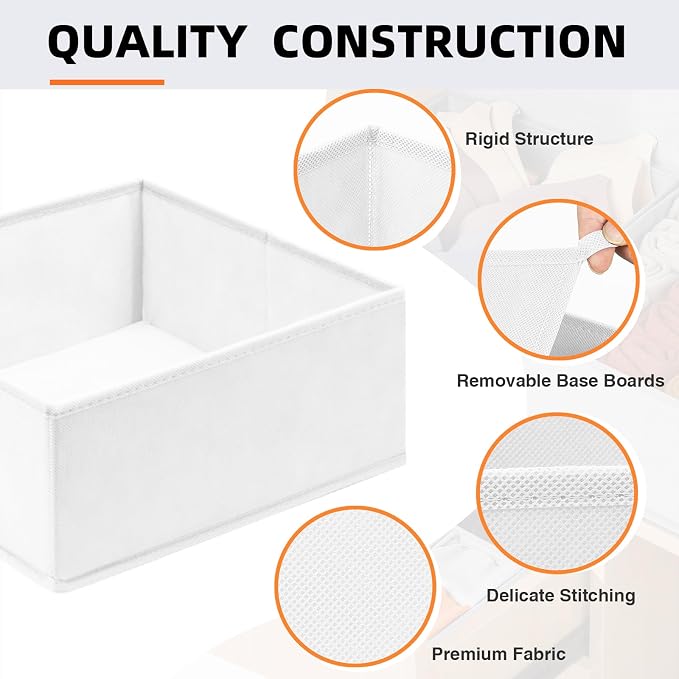 【FAMILY PACK】Drawer Organizer Clothes, 20 Pack Dresser Organizer Bins - Image 5