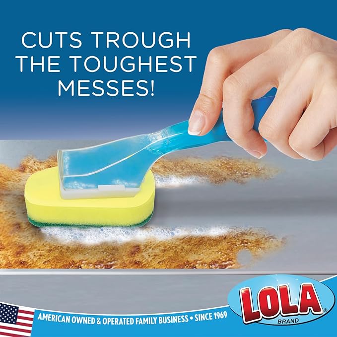 LOLA Soap Dispenser Dish Wand Sponge Head Refills, 12 Pack, Super Absorbent - Image 3
