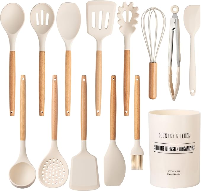 Country Kitchen Non Stick Silicone Utensil Set by CountryKitchen