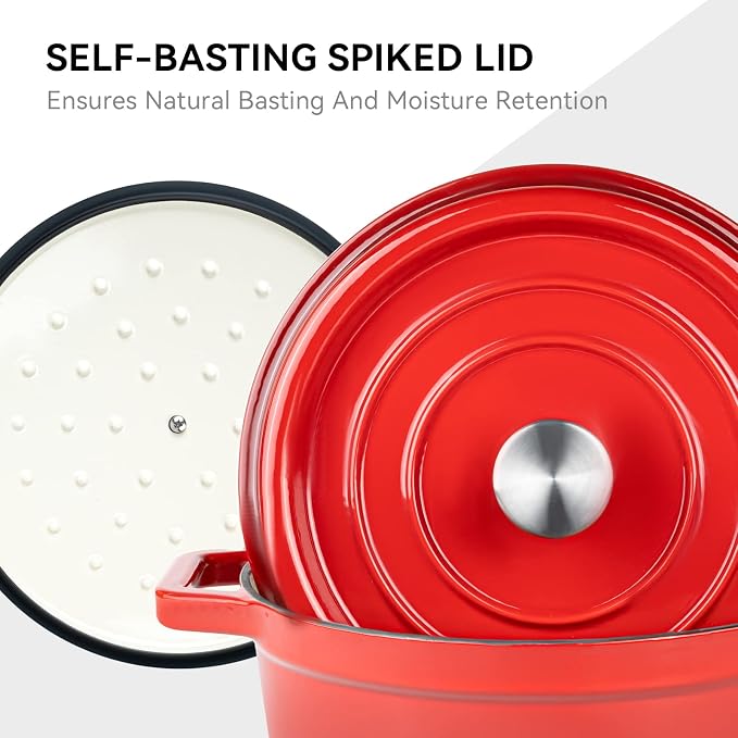 Miereirl 6.5 Quart Enameled Dutch Oven Pot - Image 5