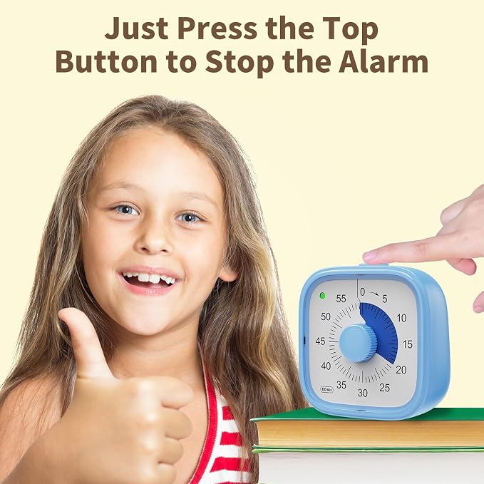 Visual Timer, Pomodoro Timers for Kids Adults, 60-Minute Countdown Desk Timer - Image 7