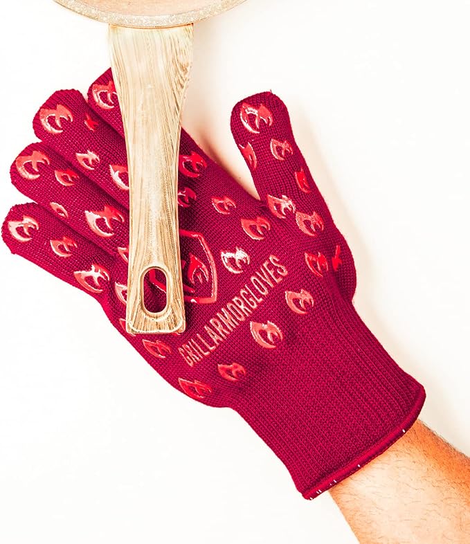 Grill Armor Oven Gloves with Fingers – 932°F Heat, Fire & Cut Resistant Mitts - Image 2
