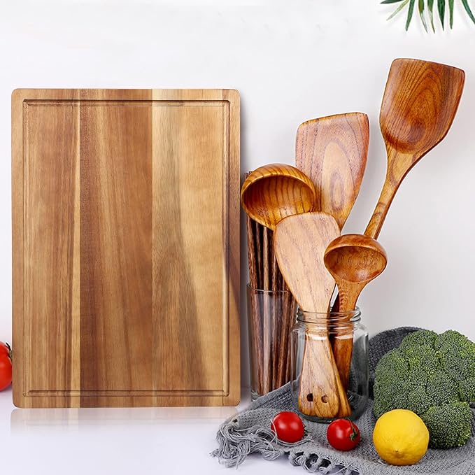 17" Best Solid Acacia Wood Cutting Boards - Image 4
