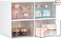 Vtopmart 4Pack Small Stackable Storage Drawers, Bathroom Makeup Organizer by Vtopmart