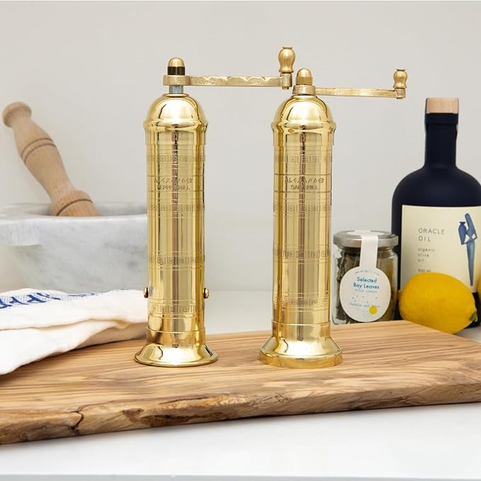 Alexander Home Original Greek Pepper Mill, 9-Inch Brass – European Manual - Image 8