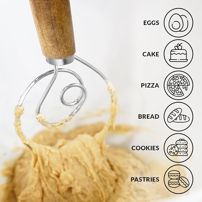 Zulay Kitchen 13-Inch Danish Dough Whisk - Image 6