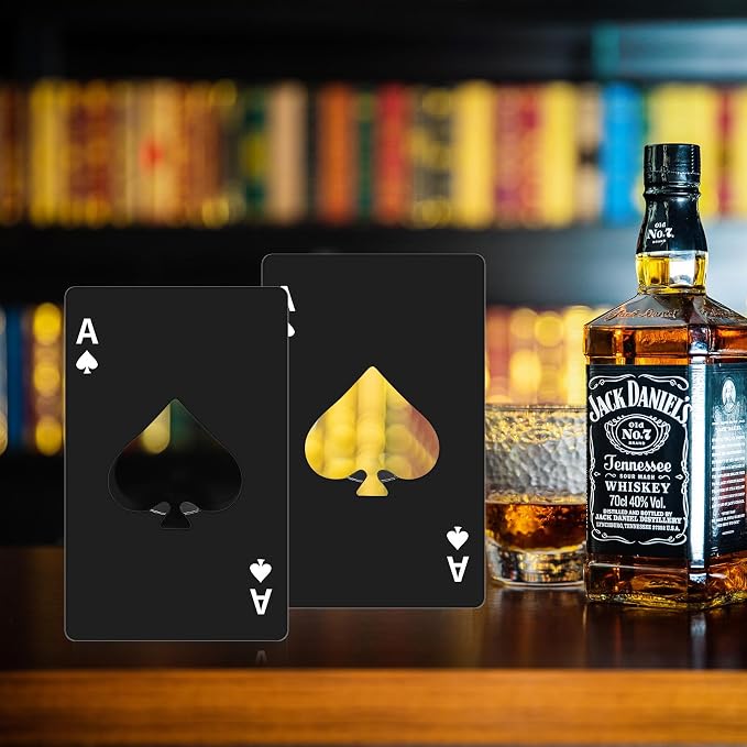 10Pcs Ace of Spades Bottle Openers, Poker Card Bottle Openers, Stainless Steel - Image 6