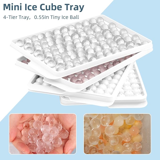 WIBIMEN Mini Ice Cube Trays, 0.55” Tiny Pebble Ice - Image 7