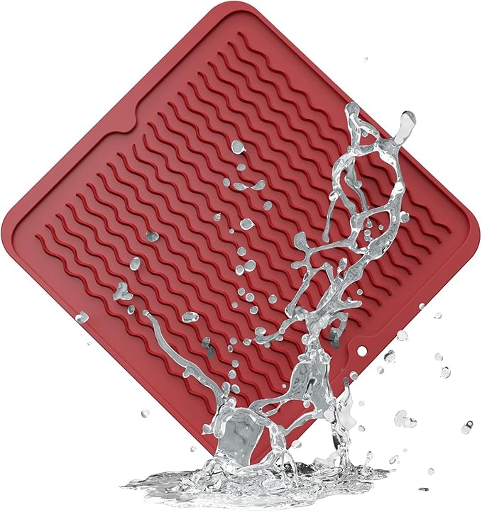 ZLR Silicone Dish Drying Mat 12" x 12" Square by ZLR