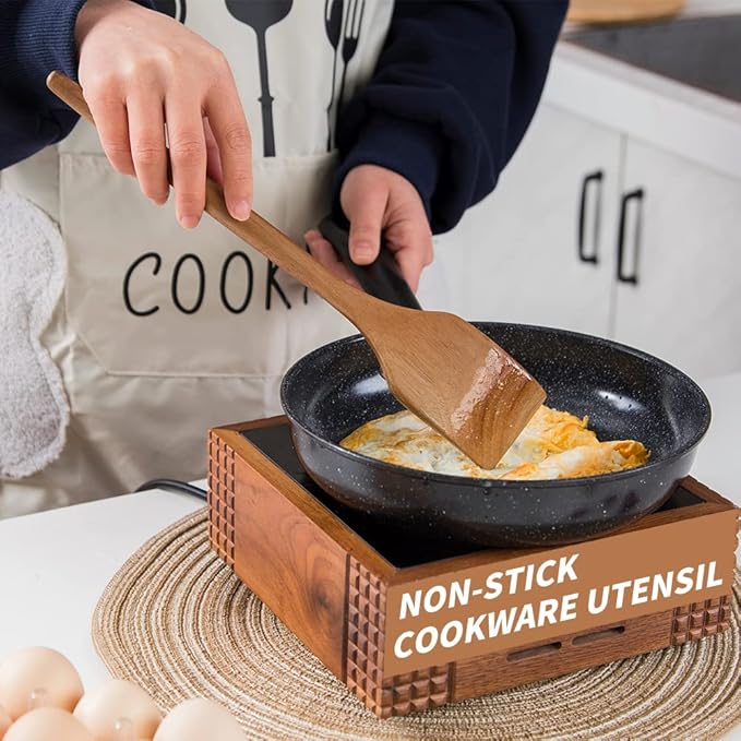 Delicate Wooden Utensils For Cooking, Wood Kitchen Utensils Cooking Tools - Image 5