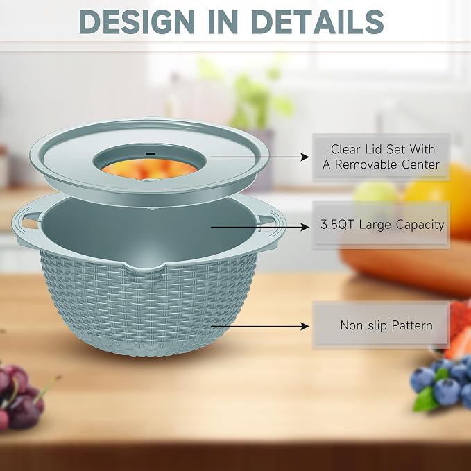4-1 Strainer with Bowl & Spoons Set - Image 7