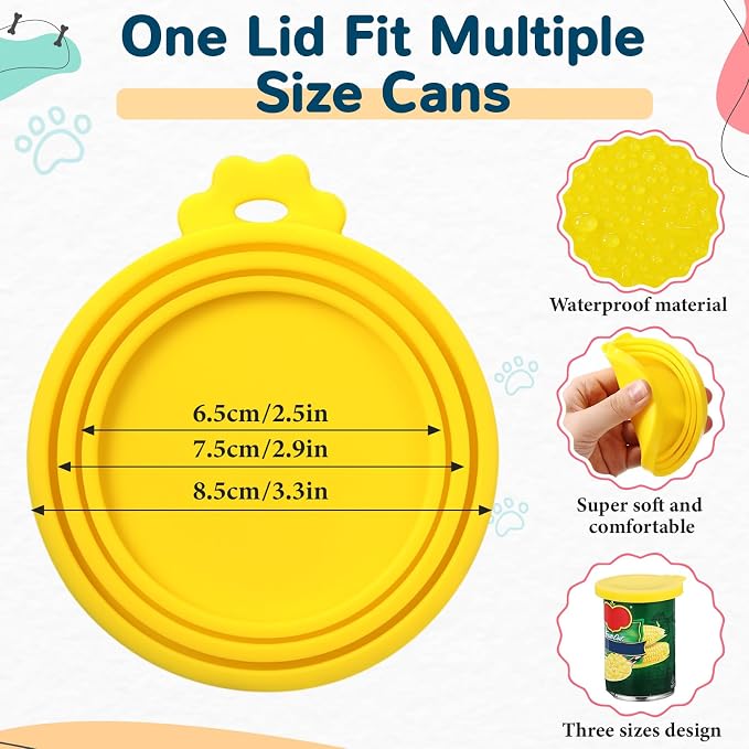 Uiifan Cat Food Lid Cat Food Can Covers Lids 8 Pcs Pet Can Supplies Set 5 - Image 3