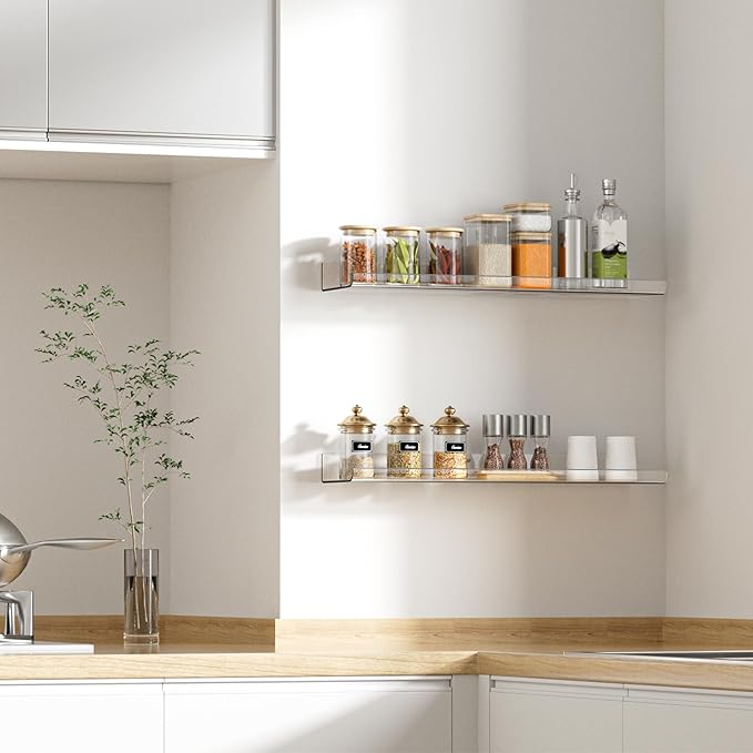 upsimples 2 Pack 23.6x5.5 Inches Acrylic Shelves - Image 6