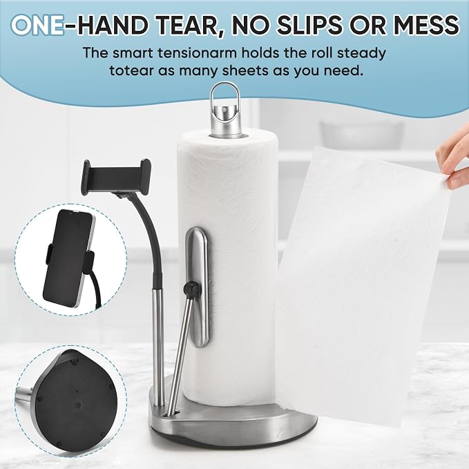 Paper Towel Holder with Spray Bottle - Image 3