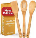 Riveira Bamboo Wooden Spoons for Cooking 3-Piece, Apartment Essentials Wood by Riveira