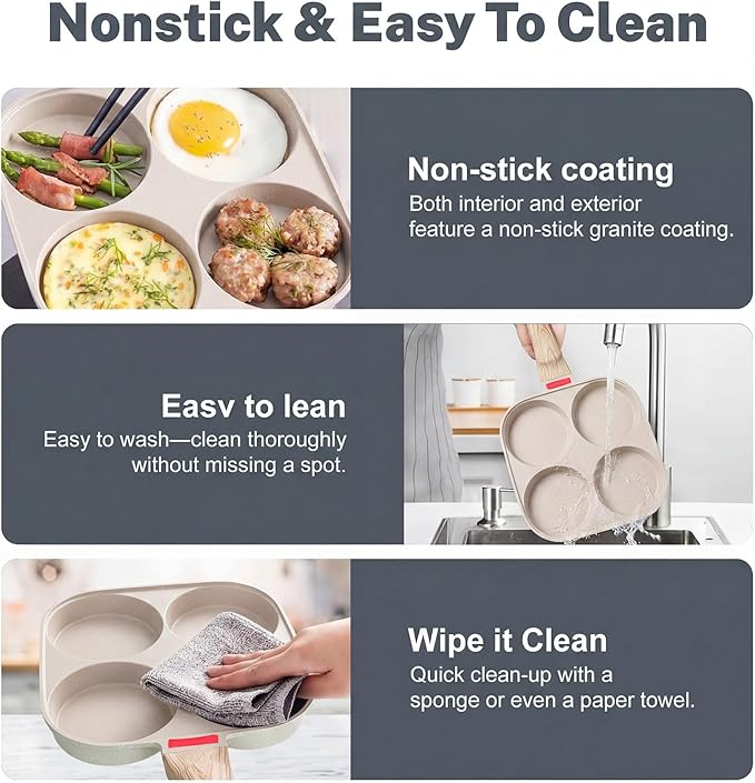 4‑Cup Nonstick Egg Pan Set - Image 5