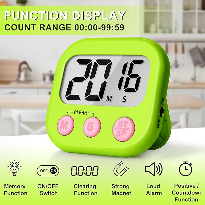 ZILLEEN Classroom Timer for Kids Teachers 4 Pack Digital Timers - Image 4