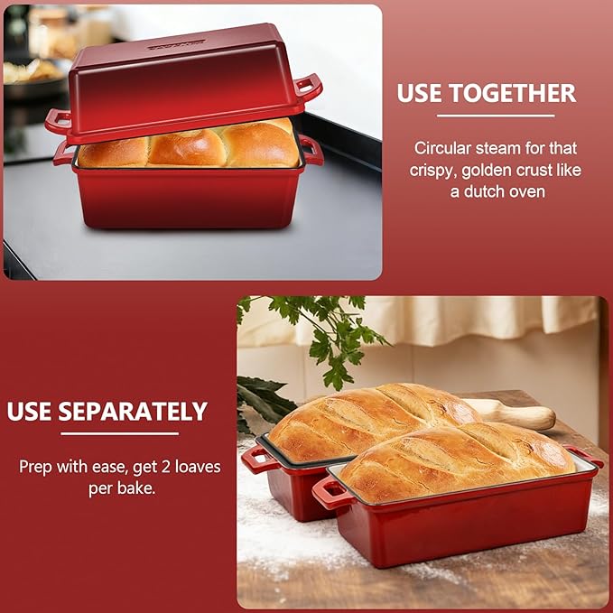 Wildone Enameled Cast Iron Bread Loaf Pan - Image 3